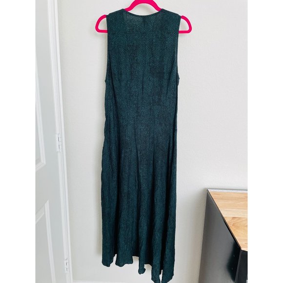 A New Day Women's Green and Black Snake Skin Patterned Long Length Dress Size 16 - Picture 4 of 5